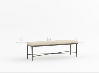 Seat cushion, bench cushion, stool, bench, textile, stainless steel, style, designer footstool